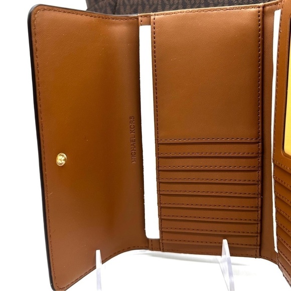 Michael Kors Large Jet Set Travel Chain Shoulder Bag & Trifold Wallet Brown - Picture 12 of 14